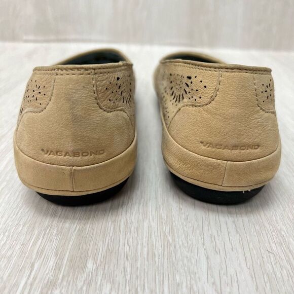 Vagabond Women’s EU 36 US 6 Perforated Floral Tan Casual Slip on Flats Loafers - Picture 5 of 9